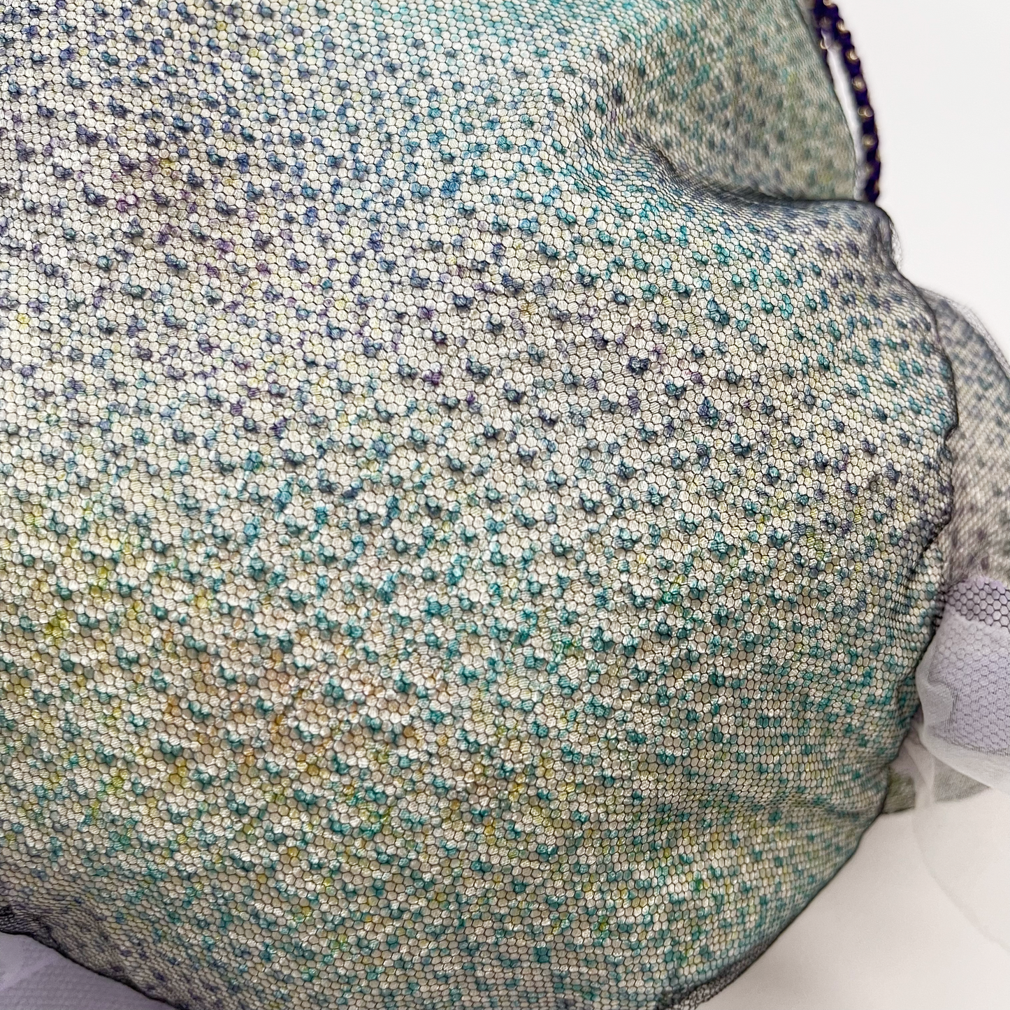 金魚バッグ 絞り着物 緑紫