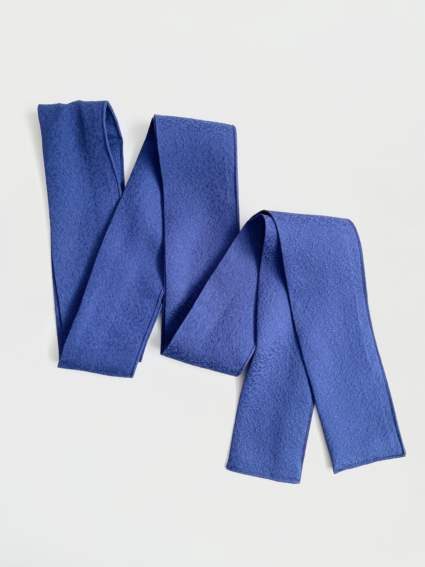 正絹 ネイビー×四季花柄 パッチワークワンピース B80315