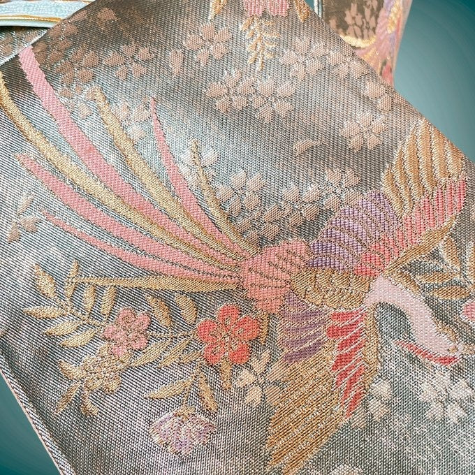 寿松色紙文リバーシブル サッシュベルト