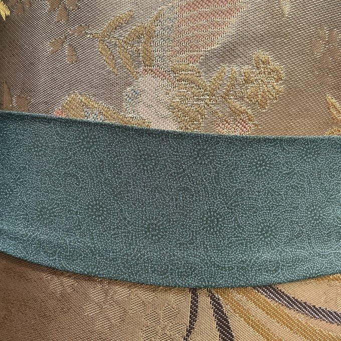 寿松色紙文 リバーシブル刺繍帯サッシュベルト