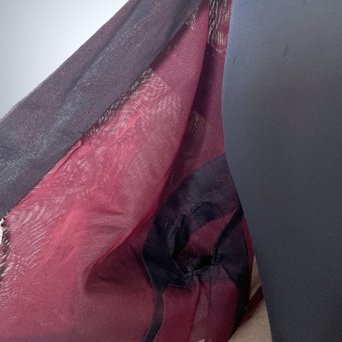 黒赤紗 シアー羽織 ユニセックス