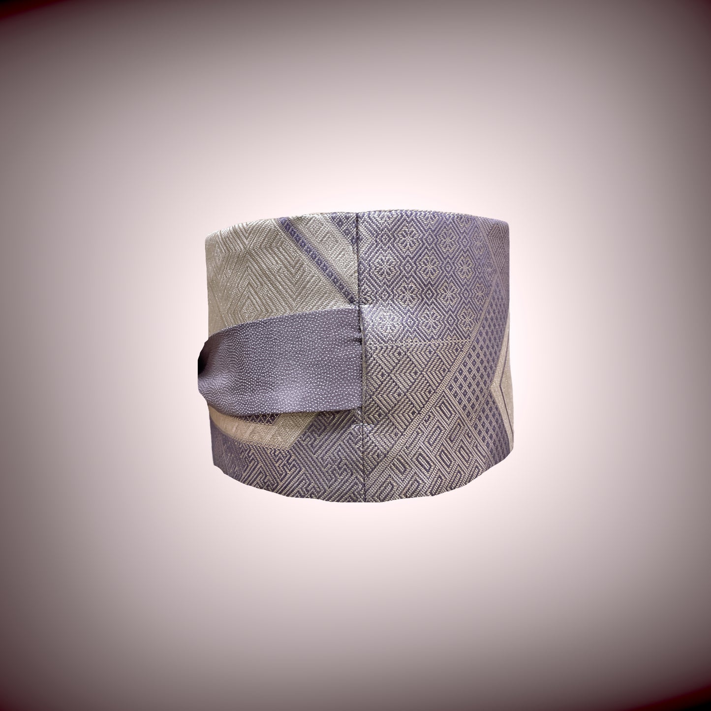 佐賀錦 正絹 煌めく刺繍帯 サッシュベルト リボン鮫小紋 高級感 ウエスト 65〜95cm J70909