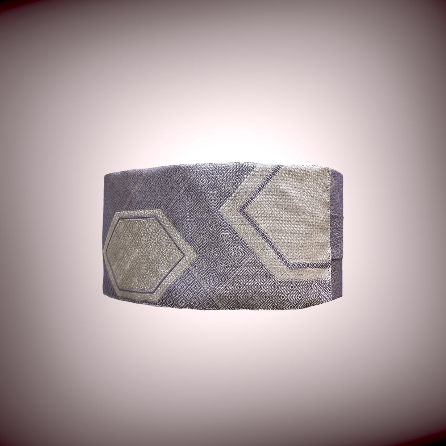 佐賀錦 正絹 煌めく刺繍帯 サッシュベルト リボン鮫小紋 高級感 ウエスト 65〜95cm J70909