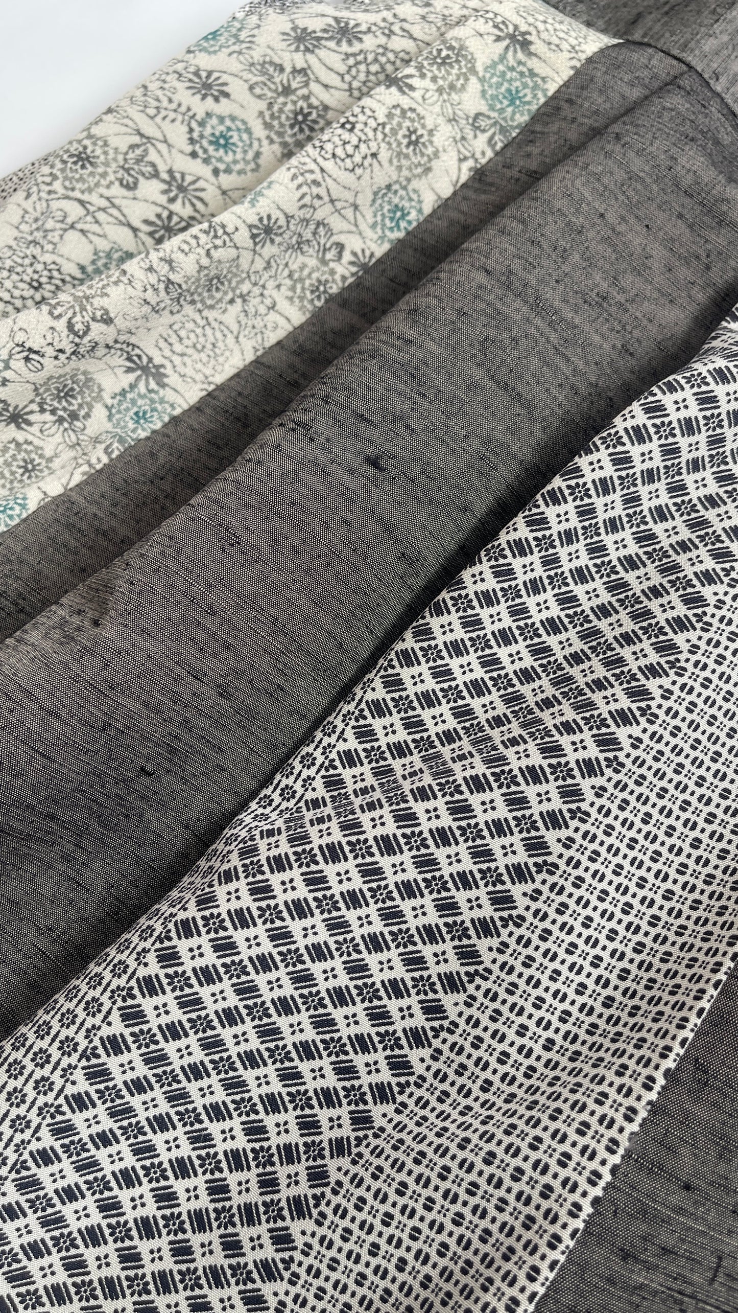 紬絹×古典柄 パッチワークワンピース  B80314