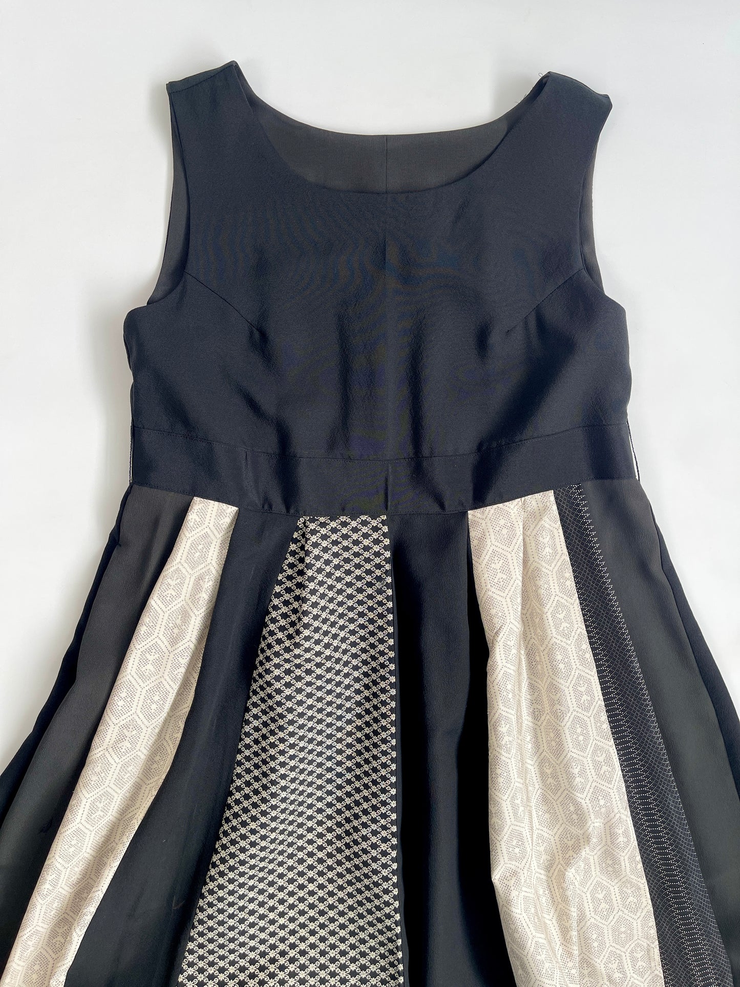 黒留袖×幾何学文様着物 パッチワークワンピース  B80316