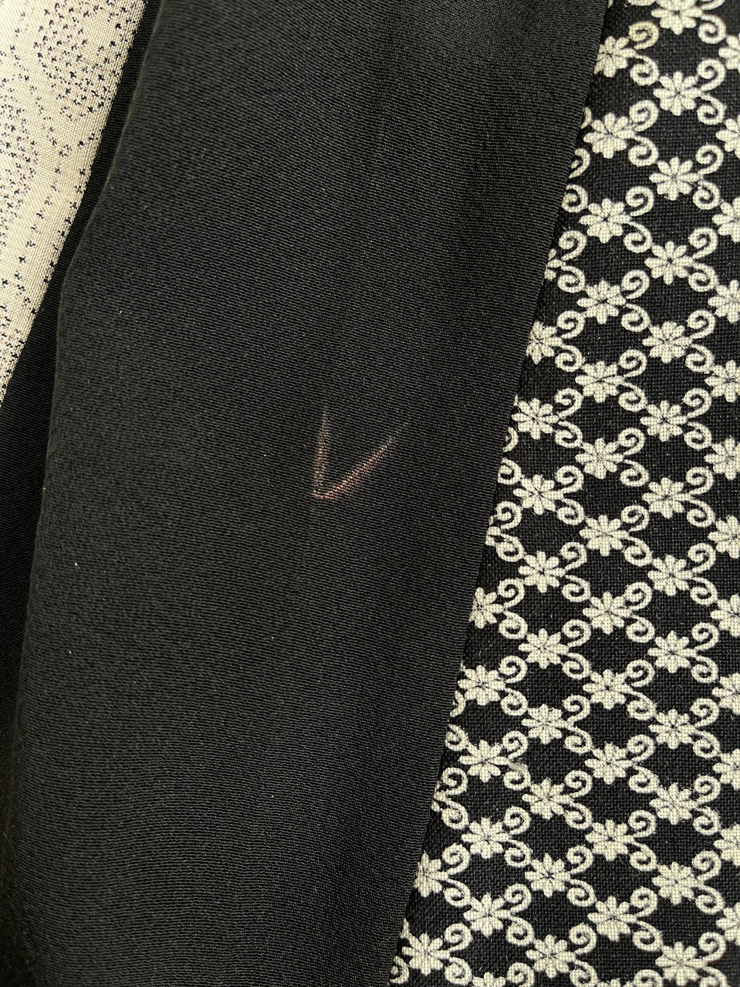 黒留袖×幾何学文様着物 パッチワークワンピース  B80316