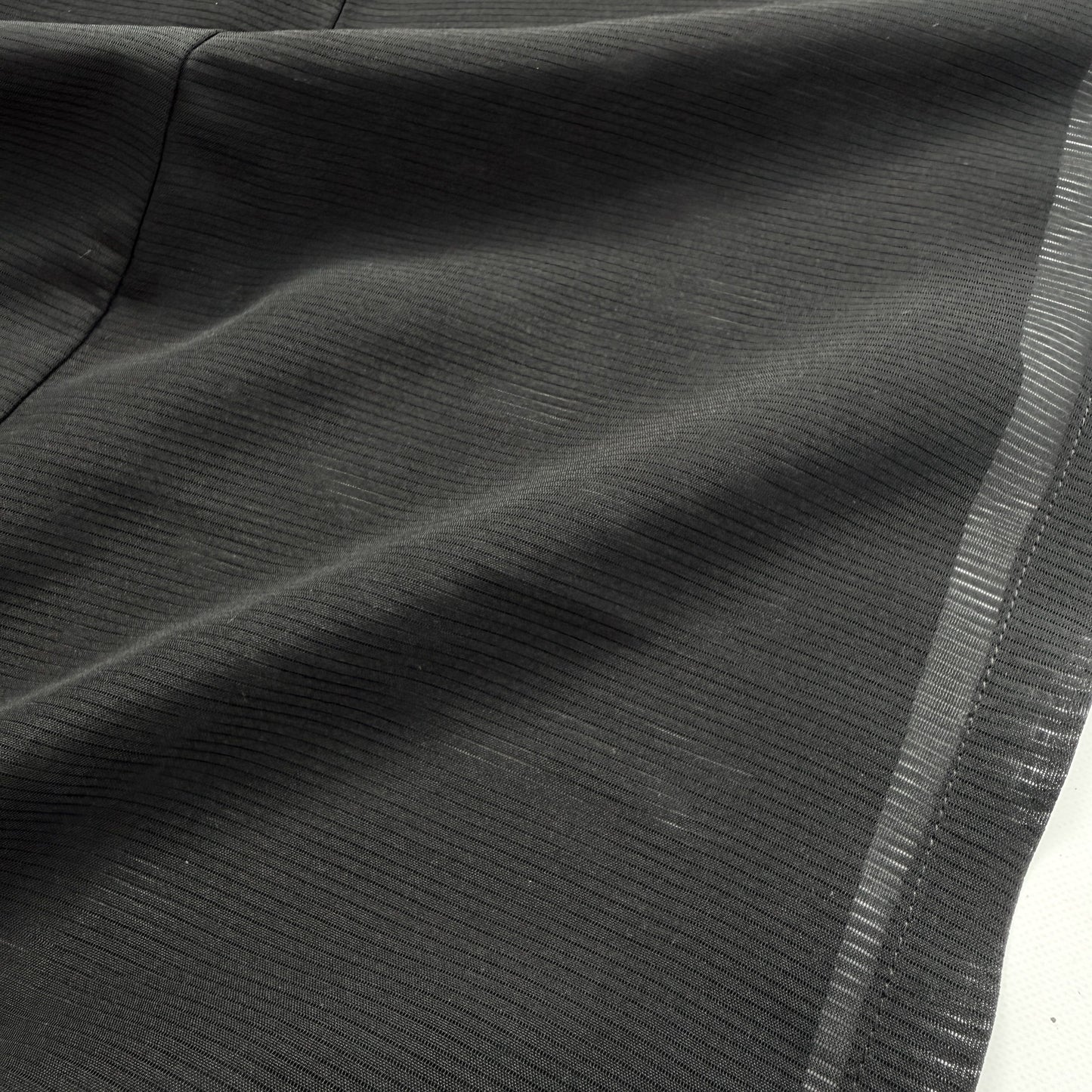 黒絽 レイヤードロングジレ ストレート シアー着物 Kimono sheer Layered Long Gilet